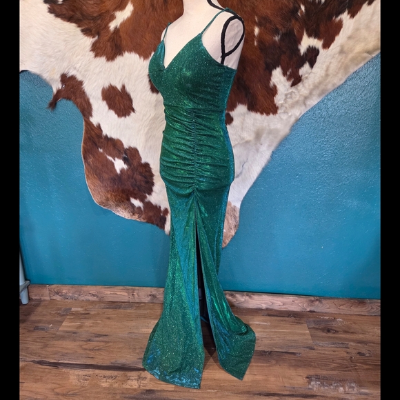 Honey and Rosie Sparkling Green Maxi Dress - Picture 4 of 9